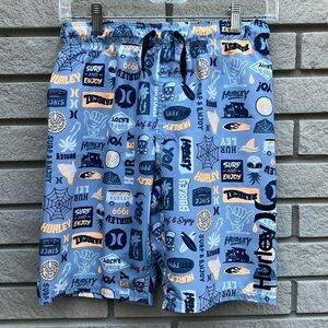Hurley Graphic Print Swim Trunks Sz L